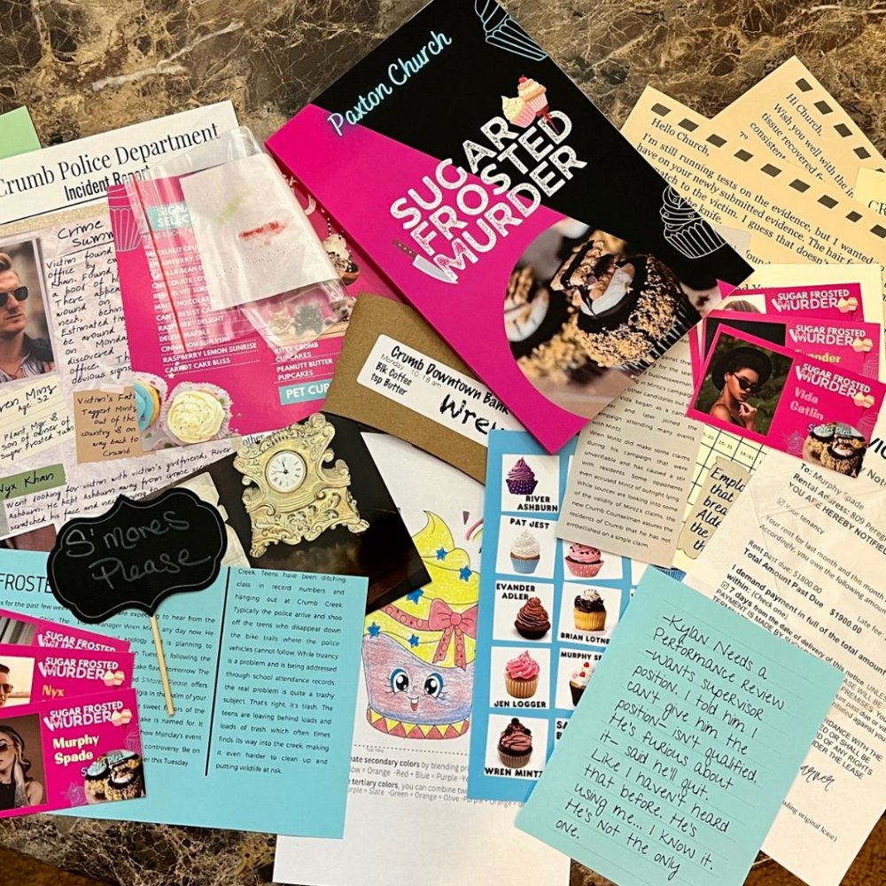 Murder Mystery Box: Sugar Frosted Murder -Solve a Standalone Mystery from Home